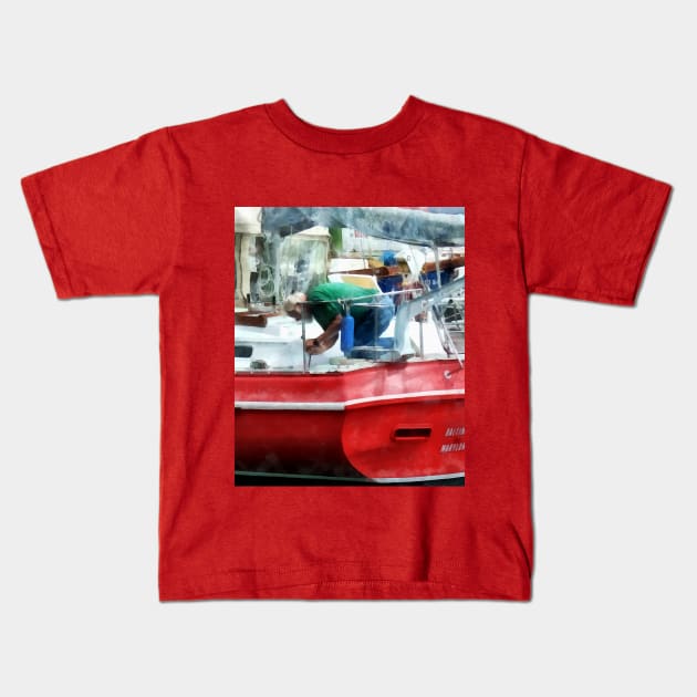 Baltimore MD - Making the Boat Shipshape Kids T-Shirt by SusanSavad